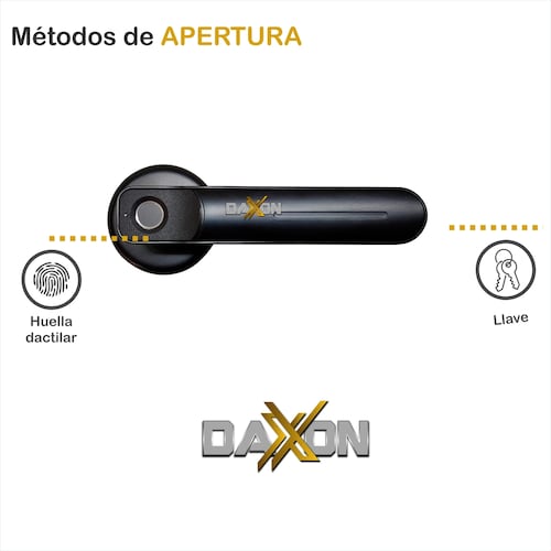 Chapa Cerradura Manija Inteligente Huella Dactilar Chapa Digital M20 Negra