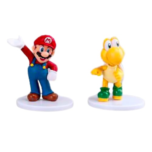 Figuras Super Mario Bros set 4 piezas Luigi Peach Mario Koppa .
