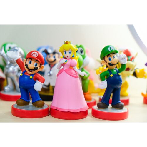 Figuras Super Mario Bros set 4 piezas Luigi Peach Mario Koppa .