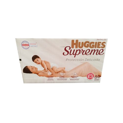 Pañal Huggies Supreme Platino 3 84pz.