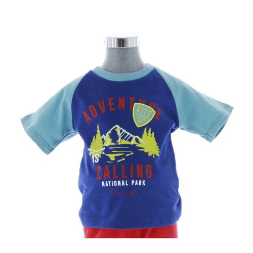 Playera Bebé Niño Azul T Shirt 0 a 4 Años 3697.