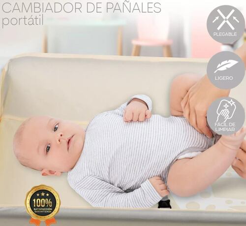 Cambiador de pañales portatil para bebé.
