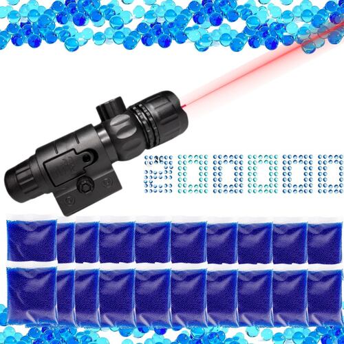Gel Storm Blaster, Apuntador Laser, Apuntador para Lanzador de Bolas de Gel + 200,000 Balas de Hidrogel, Máxima Diversión..