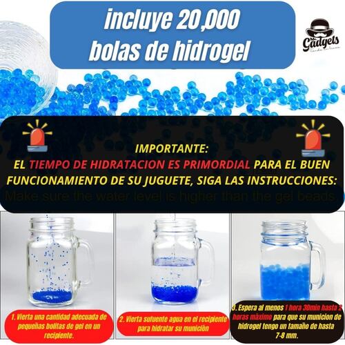 Gel Storm Blaster, Apuntador Laser, Apuntador para Lanzador de Bolas de Gel + 200,000 Balas de Hidrogel, Máxima Diversión..
