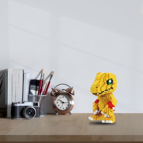 Bloques Armables de Agumon Digimon, Rompecabezas de Agumon, Set de Construcción Agumon Digimon, Mini Bloques de 1308 Piezas, Bloques de Construcción 3D, Blocks para Niños.