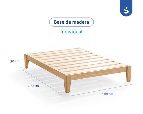 Base De Madera Armable Sensei Nigra Individual