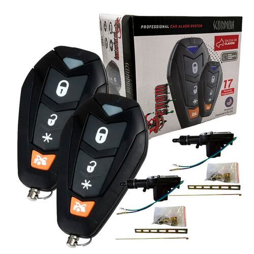 Kit de Actuador con Alarma para Auto Scorpion Venom ALSCVE 17 funciones.