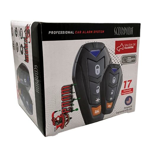 Kit de Actuador con Alarma para Auto Scorpion Venom ALSCVE 17 funciones.