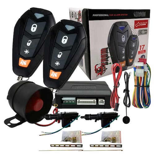 Kit de Actuador con Alarma para Auto Scorpion Venom ALSCVE 17 funciones.