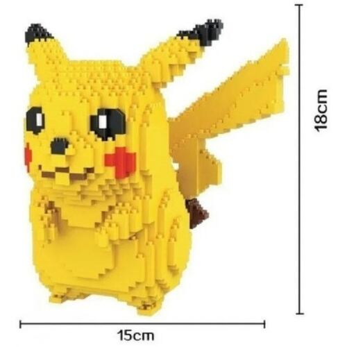 Set Bloques De Construcción 3d Pikachu De Pokemon Mini Block.