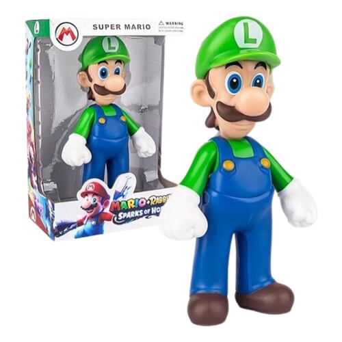 Figura Luigi New Super Mario Bros 24cm Juguete Muñeco