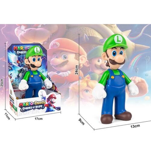 Figura Luigi New Super Mario Bros 24cm Juguete Muñeco