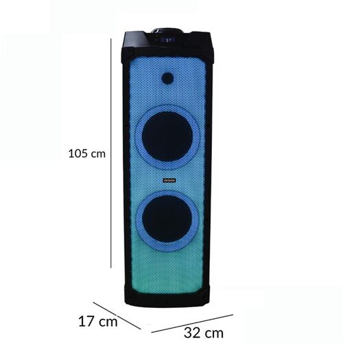 BOCINA LUZ LED Y SUPER BASS 2000W+ AUDIFONOS AIR PODS AIWA COMBO AWPOK200