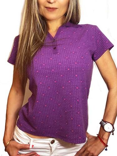 Playera Tipo Polo para mujer. Diseño casual