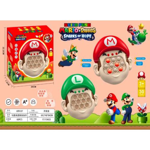 Pop It Electronico Push Burbuja Antiestrés Super Mario Bros.