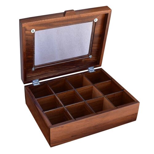 Organizador de Te Parota-Caja de Madera de Parota.