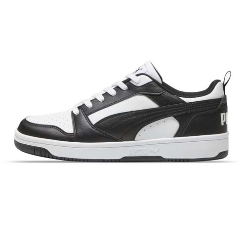 Tenis Casual Puma Rebound  V6 Low Negro-blanco 392328 01 .