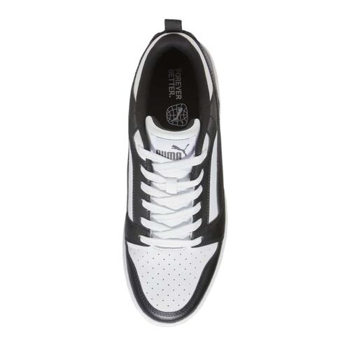 Tenis Casual Puma Rebound  V6 Low Negro-blanco 392328 01 .