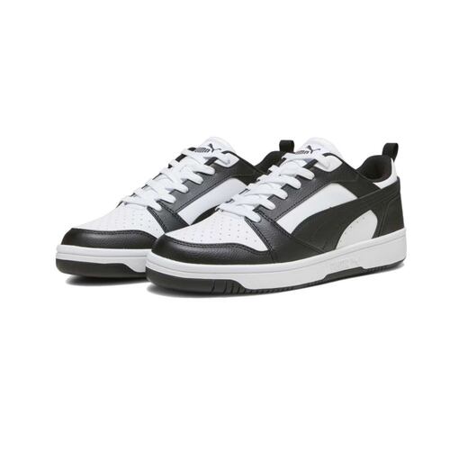 Tenis Casual Puma Rebound  V6 Low Negro-blanco 392328 01 .