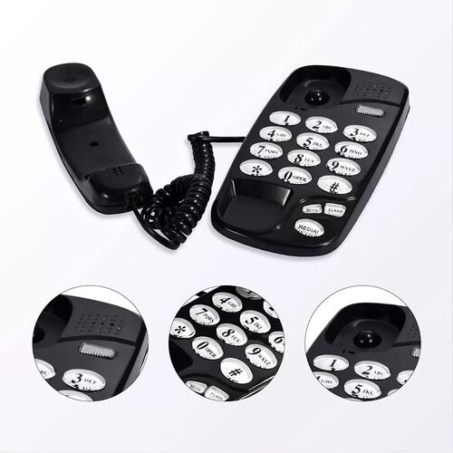 Telefonos Fijos Alambrico Casa Oficina Hotel Negro