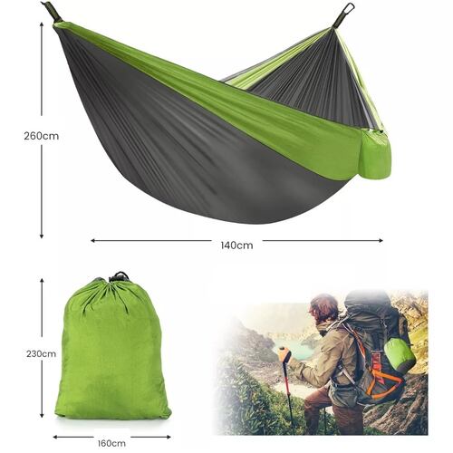 Hamacas Nailon Con Lona De Lluvia Y Mosquitera Para Cámping