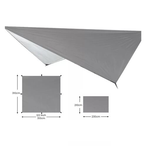 Hamacas Nailon Con Lona De Lluvia Y Mosquitera Para Cámping