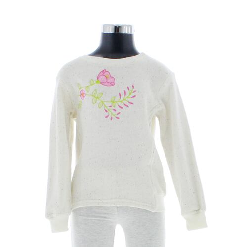 Sudadera Niña Afelpada Color Beige 3740 3 a 16 Años.