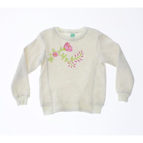 Sudadera Niña Afelpada Color Beige 3740 3 a 16 Años.