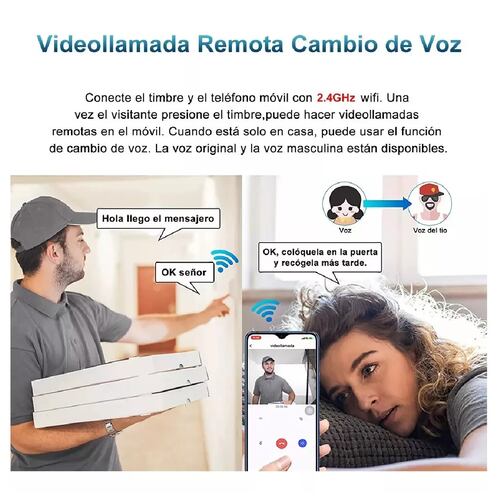 Timbre Cámara Wifi Video Buzzer De Audio De Alta Definic