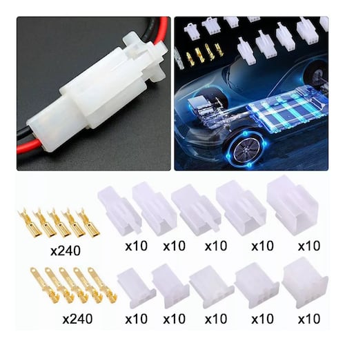 Kit 580 Pcs 2.8mm Terminal De Cable Eléctrico, 2/3/4/6/9 Pines