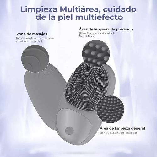 Limpiadora Facial Eléctrica Recargable Masajeador Exfoliante
