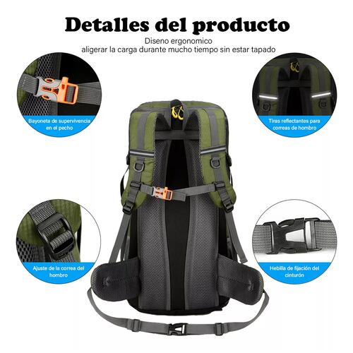 Mochila Táctica Militar Impermeable De Viaje Montañismo 50l