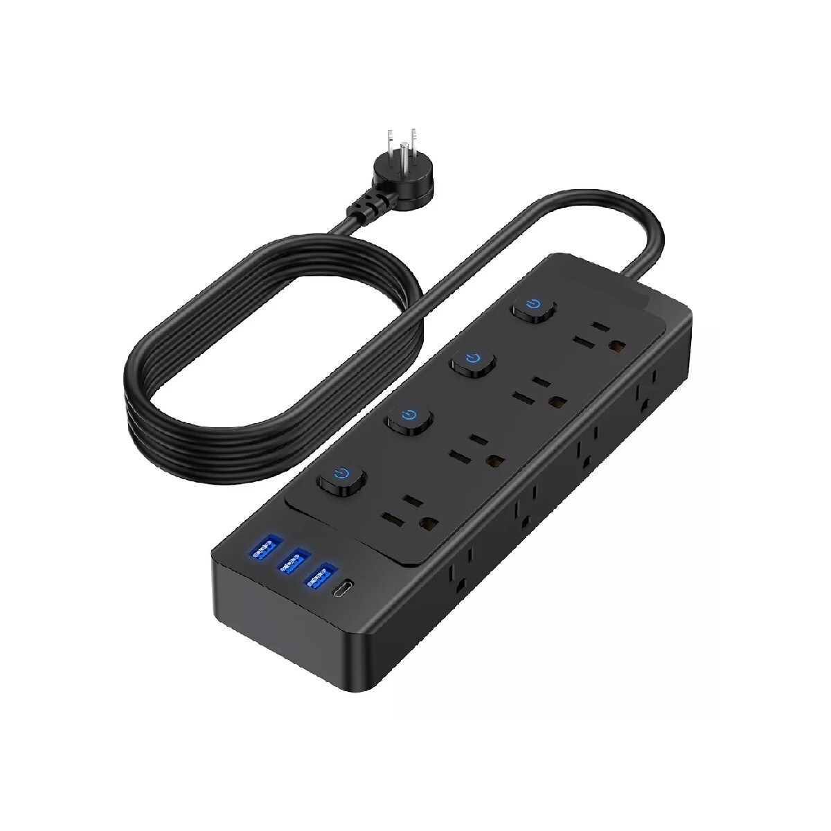 Regleta Multicontactos Con 8 Tomas Interruptor Independiente