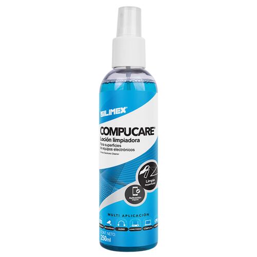 5 Pack - Loción limpiadora, Silimex Compucare, para superficies de equipo electrónico, 250 ML.