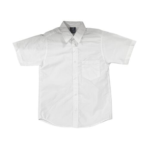 Camisa Escolar Manga Corta Blanca Vestir Infantil Niños Perfecta para Regreso a Clases Para uso diario