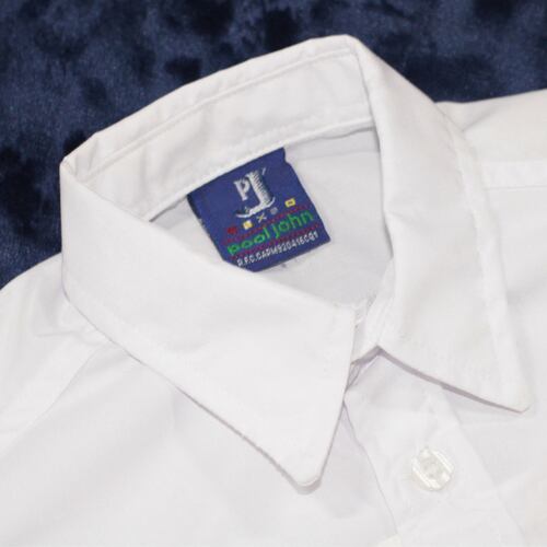 Camisa Escolar Manga Corta Blanca Vestir Infantil Niños Perfecta para Regreso a Clases Para uso diario