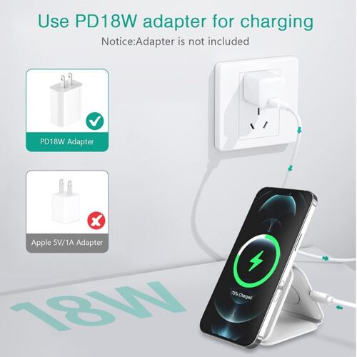 Cargador Inalámbrico Magnético 3 En 1 Portátil Plegable