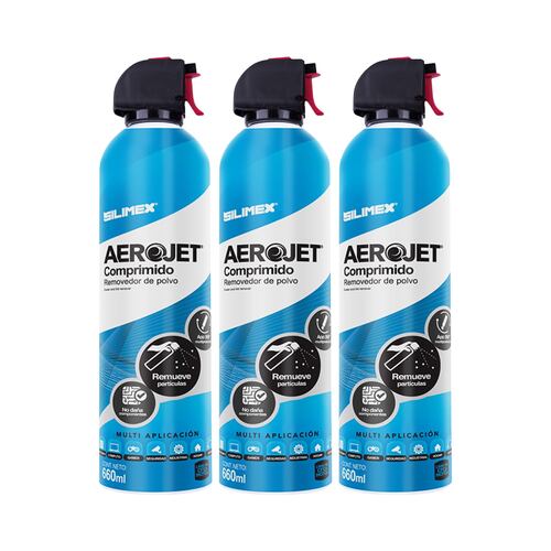 3x Pack - Aire comprimido, Silimex Aerojet 360, 660ML.