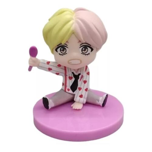 Bts Tiny Tan Set 7 Figuras Colección Completa Ver. 7th Rosa Juguetes Decorativos Kawaii K-Pop,  Coleccionables MR.GADGETS.