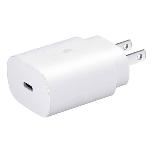 Cargador Super Carga Rapida Tipo C 25w Para Samsung Galaxy Color Blanco Con cable USB-C A USB-C
