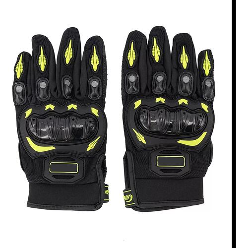 Guantes Motociclista Tipo Piel Con Proteccion Verde M
