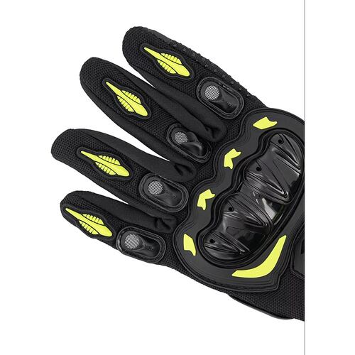 Guantes Motociclista Tipo Piel Con Proteccion Verde M