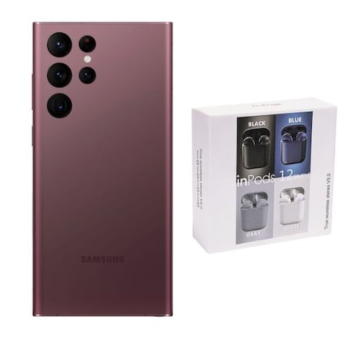 Galaxy S22 Ultra 512GB Borgoña REACONDICIONADO Grado A + Audífonos Genéricos