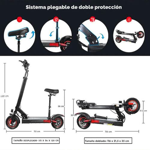 Scooter Eléctrico Patín M7 500w 45km/h 46v Urbano Potente.