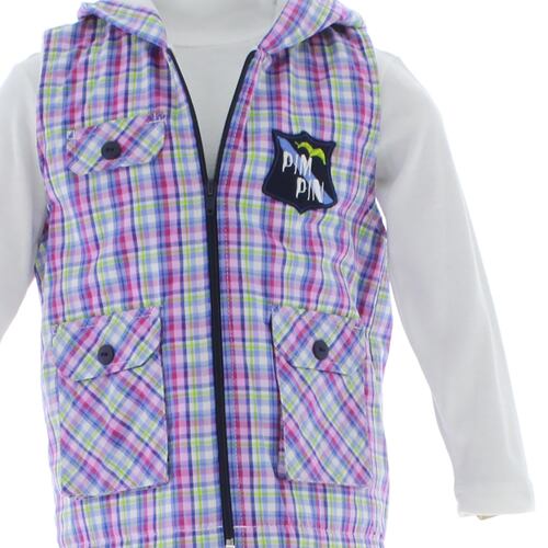 Conjunto Niño 3 Piezas Chaleco Pantalon y Playera 3744 0 a 10 Años.