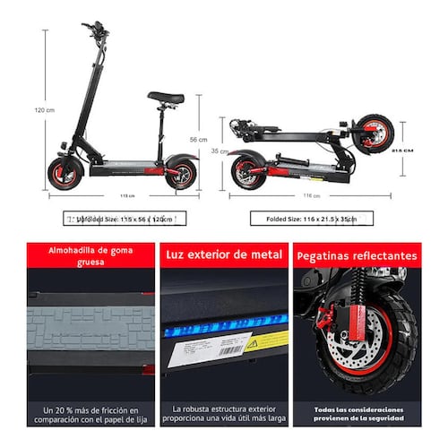 Scooter Eléctrico Patín M7 500w 45km/h 46v Urbano Potente.