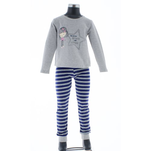 Conjunto Pants Niña Gris 2 Piezas 3782 2 a 16 Años.