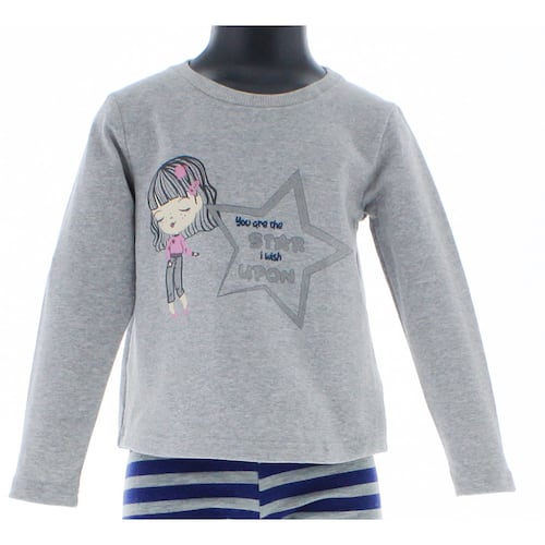 Conjunto Pants Niña Gris 2 Piezas 3782 2 a 16 Años.