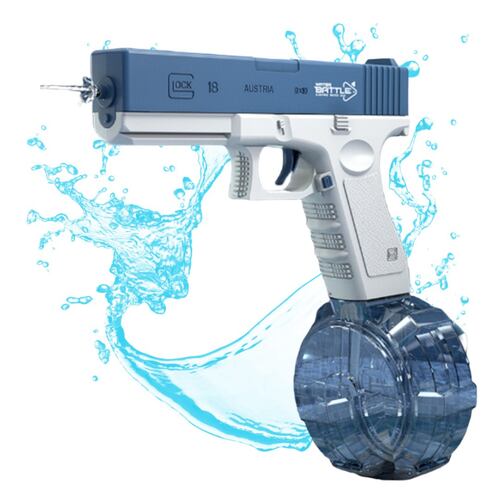 Pistola De Agua Eléctrico Automatica Juguete Glock Tambor, juego de equipo, disparo de agua, lanzador para exteriores..