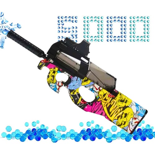 Ametralladora Automatica P90 Blaster Arma Juguete Hidrogel